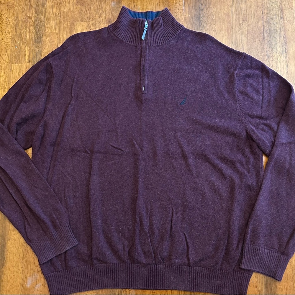 Nautica Men's Quarter-Zip Sweater – Burgundy